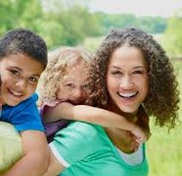 lady with children